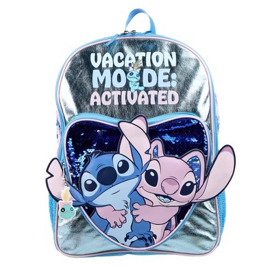 Disney Kids' Stitch and Angel 16" Backpack - Blue