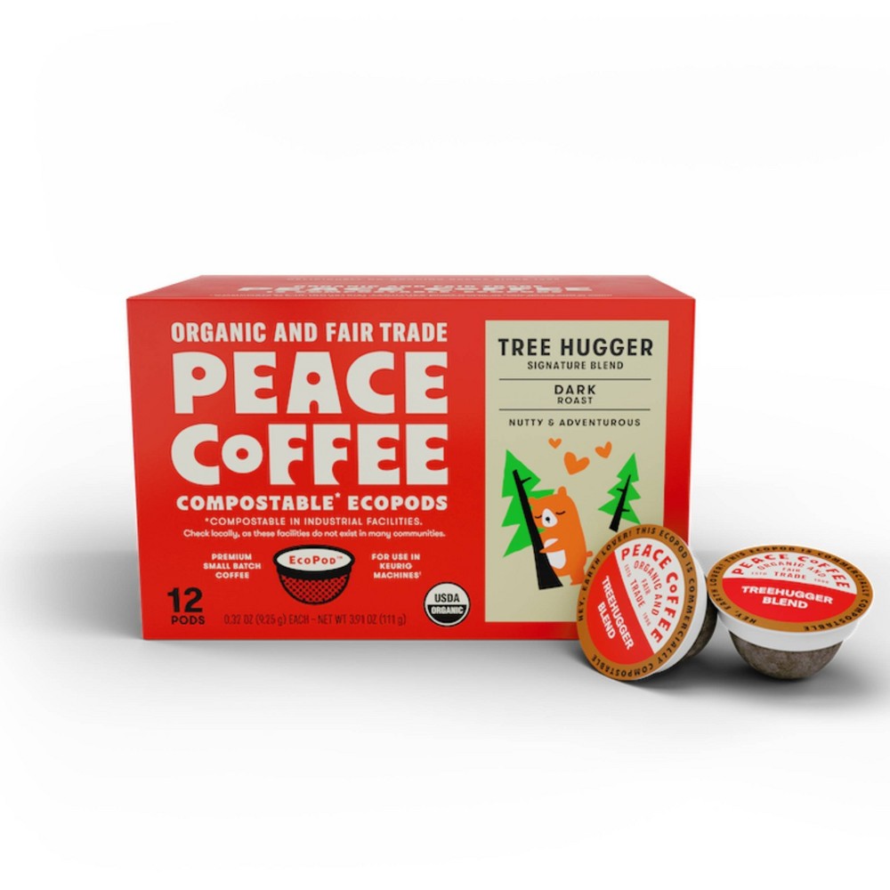 Photos - Coffee Peace  Tree Hugger Dark Roast  - 3.91oz/12ct