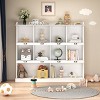 TopComfy Decorative Storage Cabinets 10 Shelf Bookcase Multi Purpose Storage Cabinet Furniture For Living Room, White, 53.15"*11.81"*47.24" - 4 of 4
