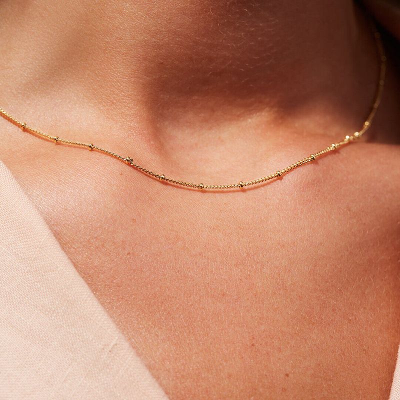 Ana Luisa - Small Ball Chain Necklace  - Ana Gold, 3 of 8