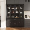 Famapy Kitchen Pantry Cabinet with Tempered Glass Doors,Multiple Storage Solutions,Glass Sideboard Buffet Table,Kitchen & Dining Room Organizer - 2 of 4