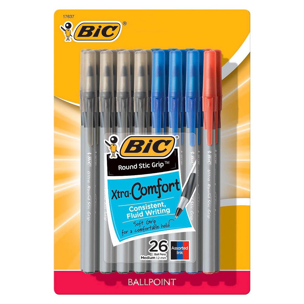 Photos - Pen BIC Xtra Comfort Ballpoint , 1.2mm, 26ct - Multicolor Ink 