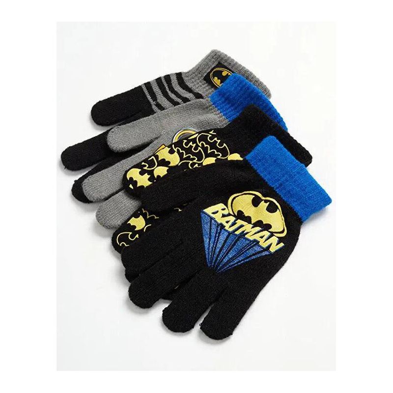 DC Comics Batman Boys 4 Pack Mittens or Gloves, Kids Ages 2-7, 5 of 6