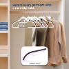 SereneLife SLHRBWH30 Non-Slip Plastic Clothes Hanger - Durable and Space-Saving Closet Organizers (White) - 30 Pack - 3 of 4