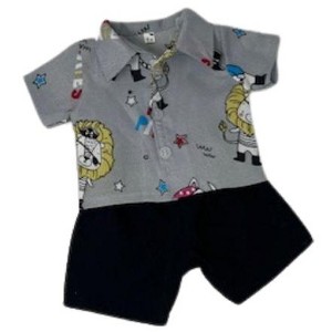 Doll Clothes Superstore Handmade Pirate Print Shirt With Shorts Fits 14-15 Inch Baby Dolls - 1 of 4