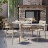 WestinTrends Playa Outdoor Modern Stackable Plastic Patio Dining Chairs (Set of 4) - 2 of 4