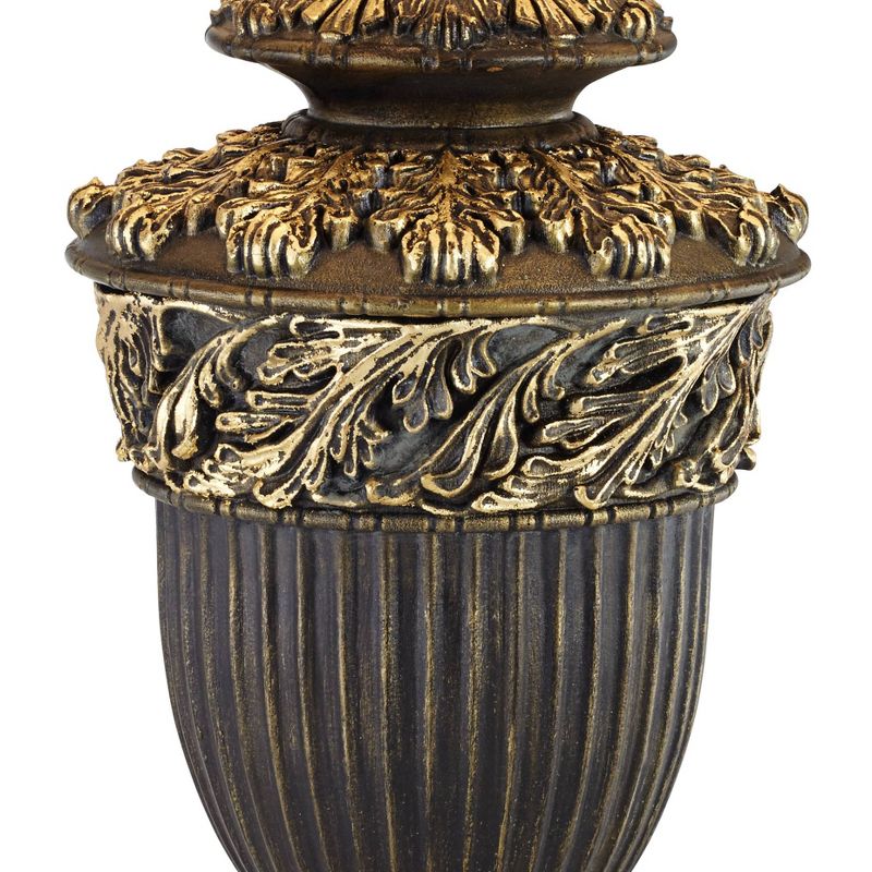 Barnes and Ivy Florencio Traditional Table Lamp 31" Tall Spanish Bronze Urn Loose Pleated Drum Shade for Bedroom Living Room Bedside Nightstand Office, 5 of 7