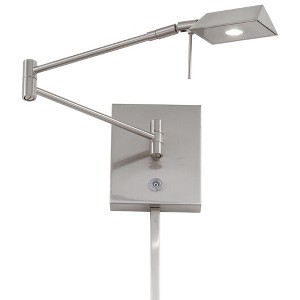 George Kovacs Lighting George's Reading Room 1 - Light Swing Arm Lamp in  Brushed Nickel - 1 of 3
