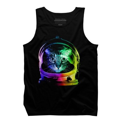 Men's Design By Humans Astronaut Cat By clingcling Tank Top
