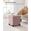 SONGMICS Storage Ottoman, Small Ottoman Foot Rest with Legs, 15 x 15 x 15.7 Inches Foot Stool, Ottoman with Storage, Load up to 660 lb, - 4 of 4