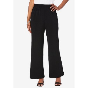 Roaman's Ultrasmooth Fabric Wide-Leg Pant - 1 of 4