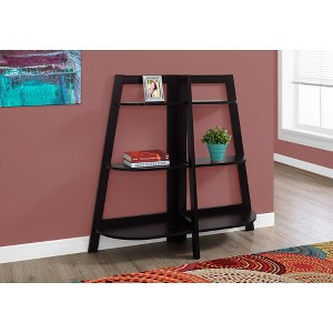 TOAOTBNBO 3 Tier Ladder Storage Bookcase, Small Bookshelf with Middle Beam Display Freestanding Shelves for Home Office - 1 of 4