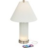 360 Lighting Randi 24" High Small Modern Coastal Table Lamps Set of 2 USB Port Night Light White Glass Living Room Charging Bedroom Bedside Nightstand - 3 of 4