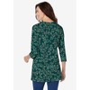 Woman Within Perfect Printed Three-Quarter Sleeve Crewneck Tunic - 3 of 4