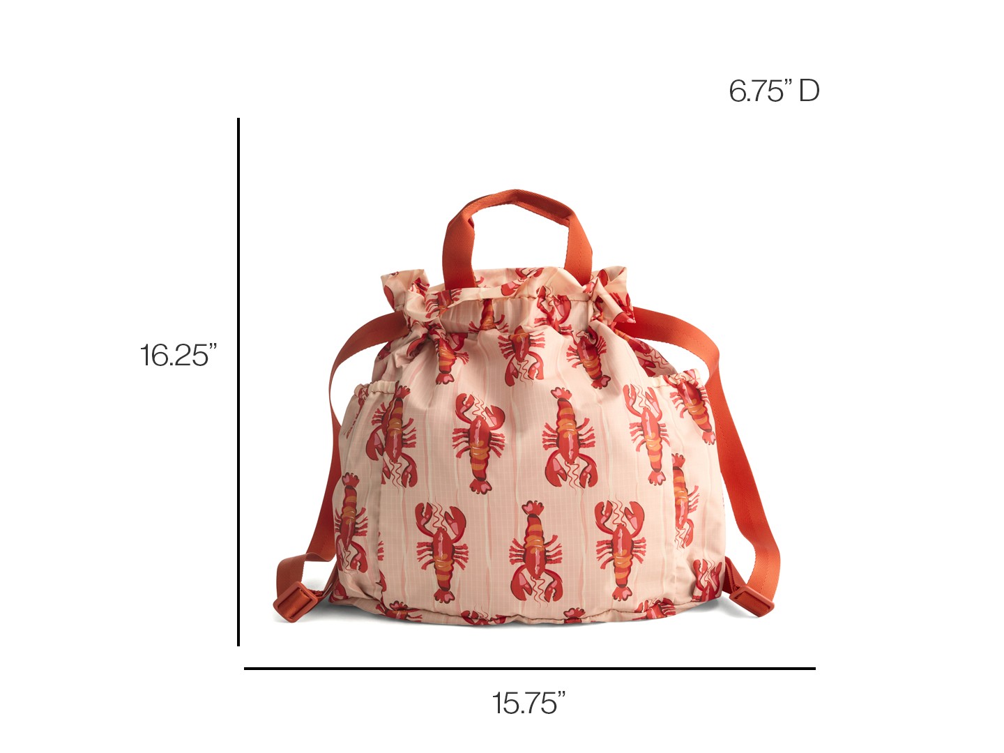 Рюкзак Vera Bradley Outlet Ripstop Deluxe Drawstring Lobster Clause — фото 3