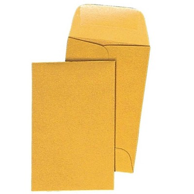 MyOfficeInnovations Gummed Currency Envelopes 2 1/4" x 3 1/2" Brown 500/Box (19848-CC) 535062