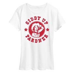Women's - Instant Message - Giddy Up Pardner Short Sleeve Graphic T-Shirt - 1 of 4