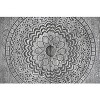 The Urban Port 39" Cabinet with 2 Doors Medallion Engraved Sandblasted Black Iron Framed Stand Gray/Black - 3 of 4