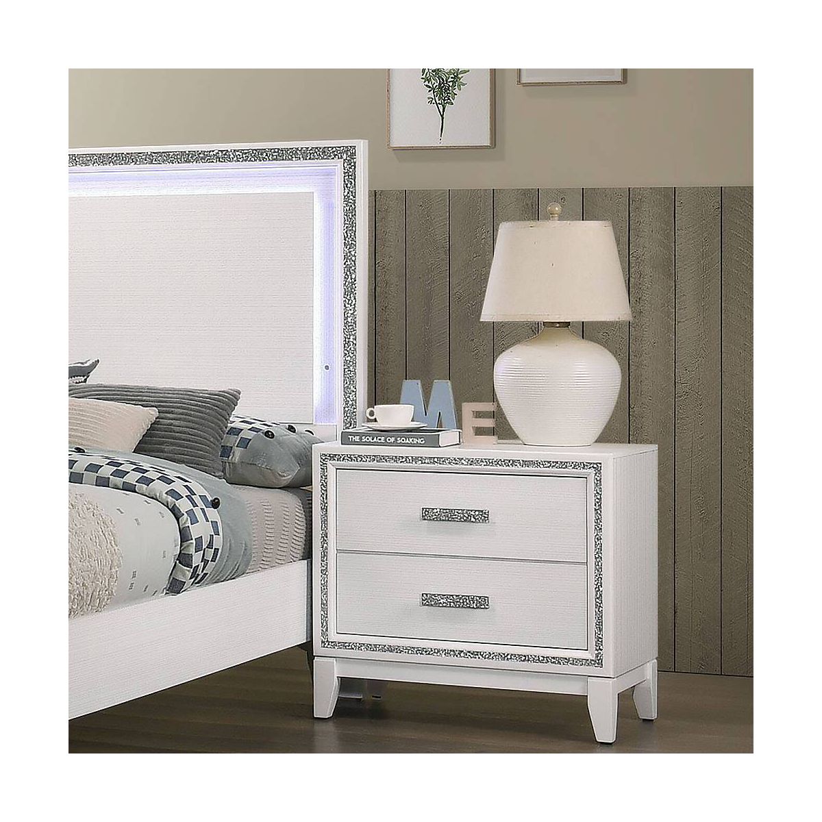 Acme Furniture Haiden Nightstand White Finish - thumbnail 2
