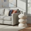 LeisureMod Sonia 13" Round Fiberstone Side Table with Three-Tier Design and Powder-Coated Finish Accent End Table for Living Rooms, Bedrooms, or Patio - 3 of 4