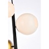 Elegant Lighting Wells 18 inch pendant in black and brass with white shade - 3 of 4