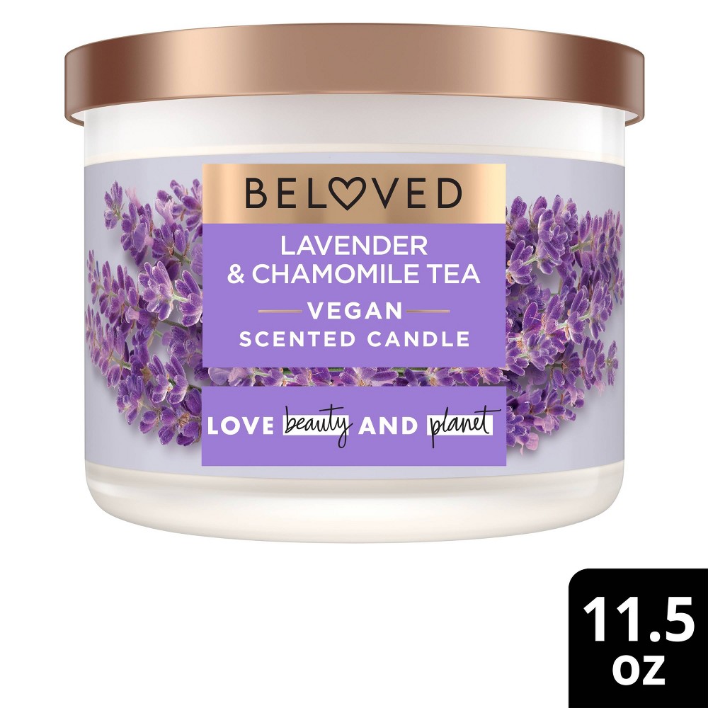 Photos - Figurine / Candlestick Beloved Lavender & Chamomile Tea 2-Wick Vegan Candle - 11.5oz