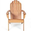 Tangkula 2PCS Wooden Classic Adirondack Chair Lounge Chair Outdoor Patio Natural - 3 of 4