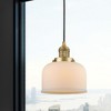 Bell - 1 Light Cord Hung Mini Pendant In Industrial Style-10 Inches Tall and 8 Inches Wide - 2 of 2