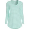 Lands' End Women's Plus Size Long Sleeve Power Performance Scoop Neck Curved Hem Tunic Tee - 3 of 4
