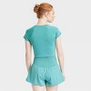 Women's Knit Cropped Short Sleeve Top - JoyLab™ - 2 of 3