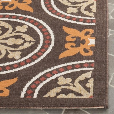 Rectangular 5' x 7' Floral Synthetic Easy Care Rug