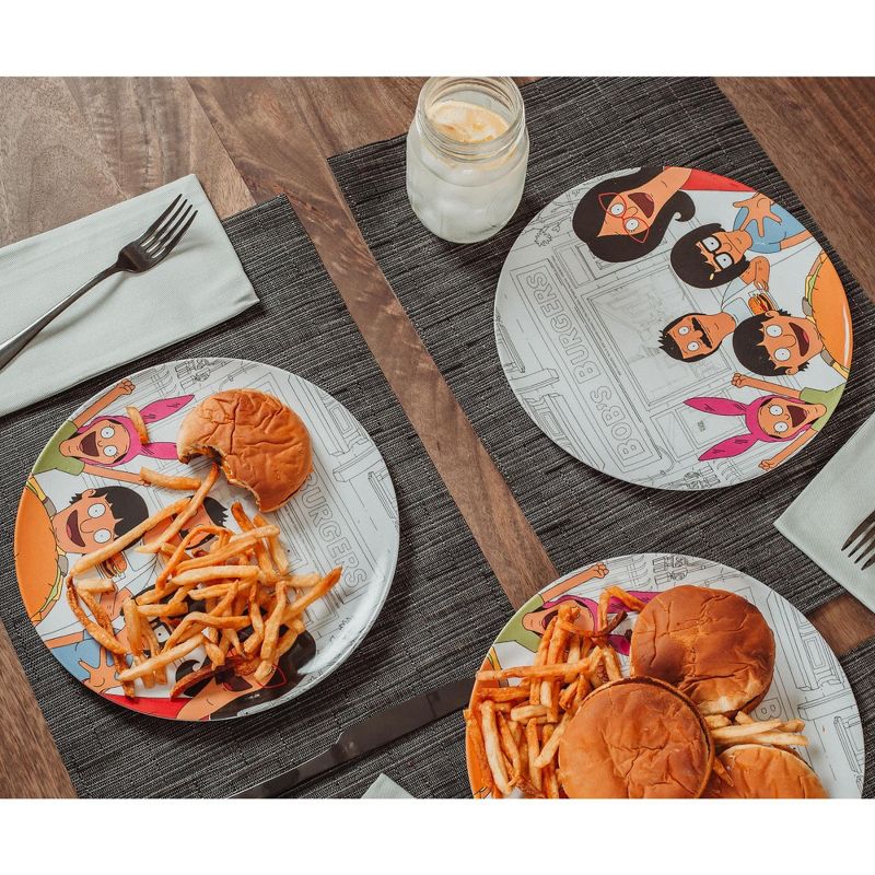 Silver Buffalo Bob's Burgers Belcher Family 10-Inch Melamine Dinner Plates | Set of 4, 4 of 7