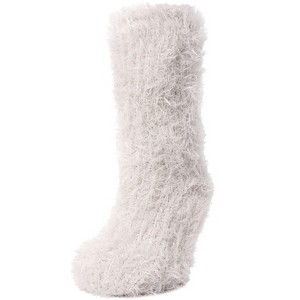 Memoi Women's Furry Winter Crew Slipper Sock - 1 of 3