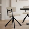 Subrtex Dining Chairs Set of 2 Modern Fabric Kitchen Chairs Accent Chairs with Black Metal Legs - image 3 of 4