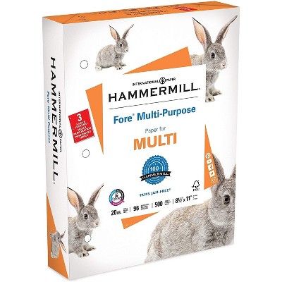 Hammermill MP Paper 20Lb 3-Hole 8-1/2"x11" 96 GE/112 ISO WE 103275RM