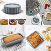 Itopfox 49-Piece Silicone Bakeware Set, Heat-Resistant Nonstick Baking Pans for Cake, Bread, Muffin, Includes Measuring Cups & Spoons, Light Grey - 2 of 4