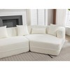 MYINDA Modular Sofa, Modern Minimalist Sofa, Upholstered, Convertible Combination for Living Room,Beige - 4 of 4