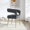 Elegant Hollow Backrest Velvet Chair – Perfect for Small Spaces, Comfortable and Easy to Assemble - 2 of 4
