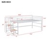 Twin Size Metal Loft Bed with Storage Stairs for Bedroom - 4 of 4