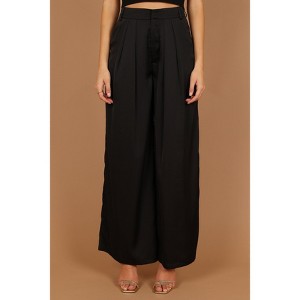 Petal and Pup Womens Wellington Wide Leg Satin Pant - 1 of 4