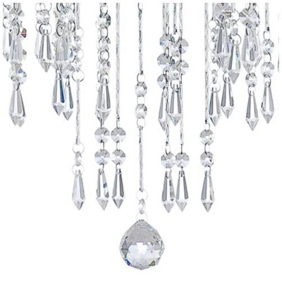 Vienna Full Spectrum Chrome Crystal Rain 6-Light Chandelier