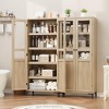 Coolmee 63 Inch Tall Storage Cabinet with 2 Doors, Kitchen Pantry 5 Tier Bathroom Cabinet Adjustable Shelves for Kitchen, Dining Room, Bathroom - 4 of 4
