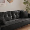DOMETOUR 70" Velvet Sofa Couch Luxury Modern Upholstered 3-Seater sofa with 2 Pillows for Living Room - 4 of 4