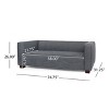 UPHA 50 in.-L Modern Ivory Loveseat Couch Sofa with Corduroy Fabric Upholstered and Wooden Nature Legs - 2 of 4