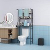 3-Tier Over The Toilet Rack,Bathroom Shelf Space Saver,Corner Stand Storage Organizer - 2 of 4