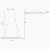 LNC Brusmogan 1-Lights 37" Luxury and Glam Rectangle Integrated LED Kitchen Island Pendant Lightss, Gold - 3 of 4