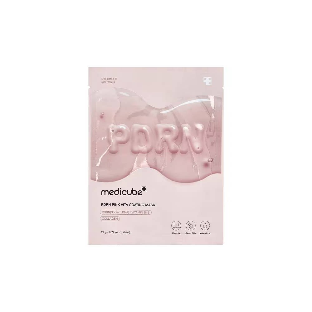 medicube PDRN Pink Vita Coating Face Mask Korean Skincare - 0.77oz