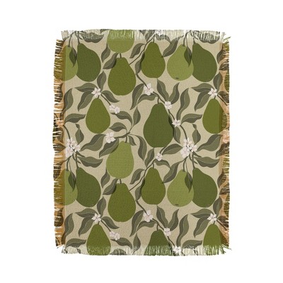 Cuss Yeah Designs Abstract Pears Woven Throw Blanket - Deny Designs