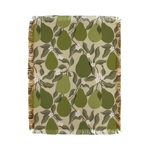 Cuss Yeah Designs Abstract Pears Woven Throw Blanket - Deny Designs - image 1 of 4