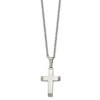 Chisel Stainless Steel Polished Cross Pendant on a 24" Cable Chain Necklace - 3 of 4